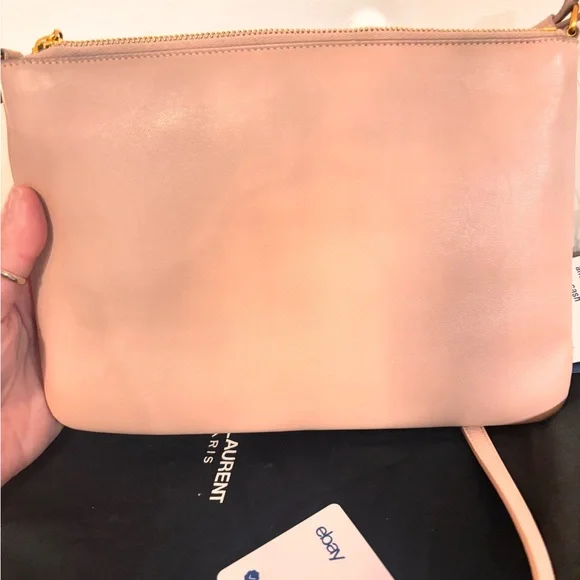 Saint Laurent YSL “Teen” Monogram Tassle Blush Leather Small Crossbody Bag - Picture 5 of 14